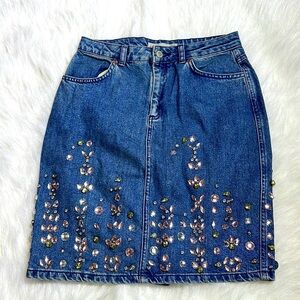 Topshop Moto  Denim Skirt sizeW28